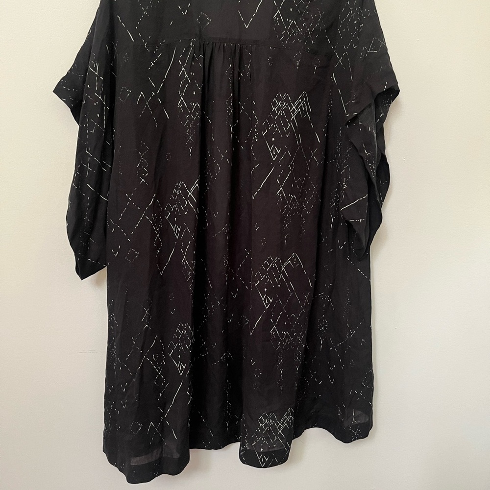 NWT EILEEN FISHER Marrakesh Printed Silk Tencel Long Kimono Jacket Top S/M/P/M - Picture 5 of 11